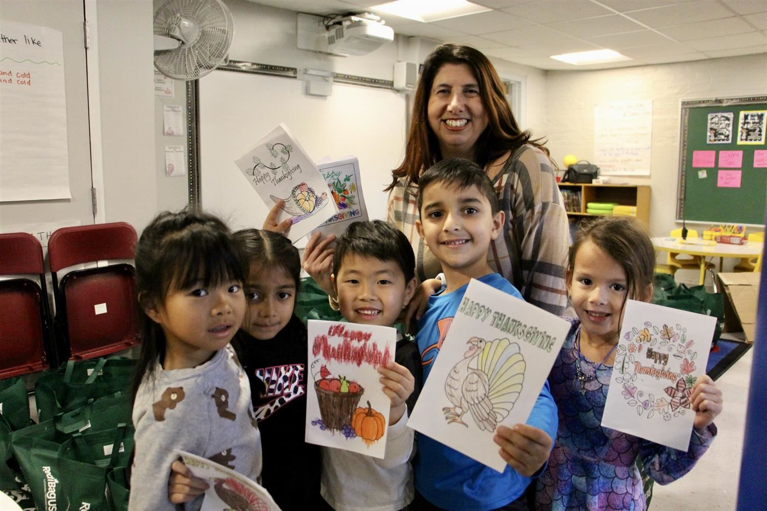  Mary Wood with students